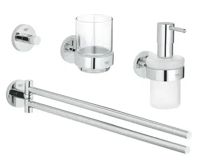 Набір аксесуарів 4 в 1 Grohe Essentials New (40846001) Набір аксесуарів 4 в 1 Grohe Essentials New (40846001)