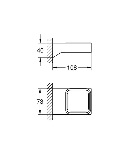 Тримач для аксесуарів Grohe Selection Cube (40865000) Тримач для аксесуарів Grohe Selection Cube (40865000)