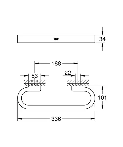 Поручень для ванної Grohe Selection (41064000)