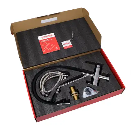 KOER KB-72006-01 Смеситель для кухни, хром/черный (KR3379) KOER KB-72006-01 Смеситель для кухни, хром/черный (KR3379)