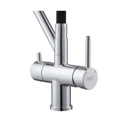 KOER KB-72006-01 Смеситель для кухни, хром/черный (KR3379) KOER KB-72006-01 Смеситель для кухни, хром/черный (KR3379)