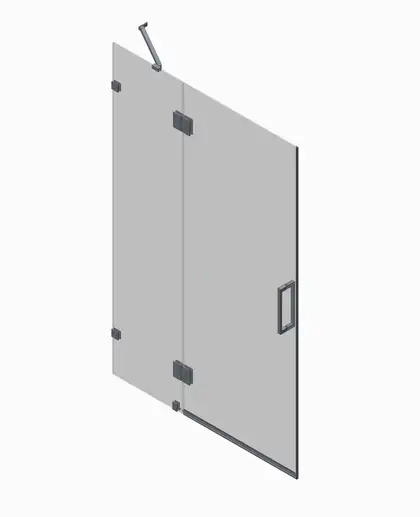 KOER SR SD04 Двері в нішу, прозоре скло, хром (KR5387)
