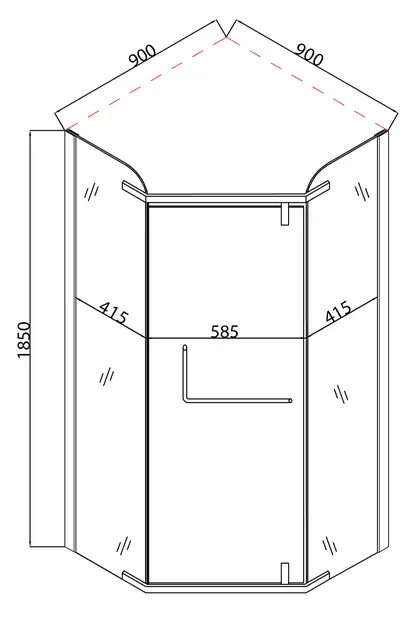 MIXXUS LINES SC01 Душевая кабина 90x90, прозрачное стекло, хром (MI6915) MIXXUS LINES SC01 Душевая кабина 90x90, прозрачное стекло, хром (MI6915)