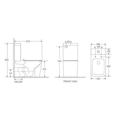 Чаша унітазу-компакту Mixxus Premium Quadro-0401-R Bowl 610х365х825 Rimless без сидіння (MI8339) Чаша унітазу-компакту Mixxus Premium Quadro-0401-R Bowl 610х365х825 Rimless без сидіння (MI8339)