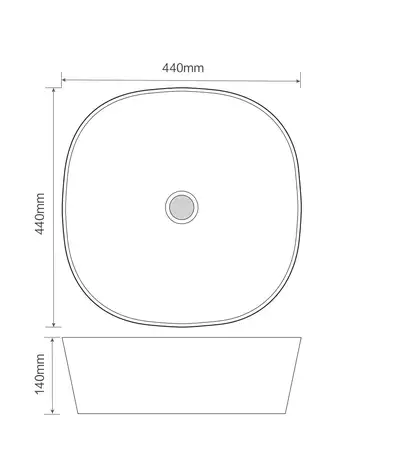 MIXXUS PREMIUM DIVERSE-0106 Раковина накладная, черная (MP6538)