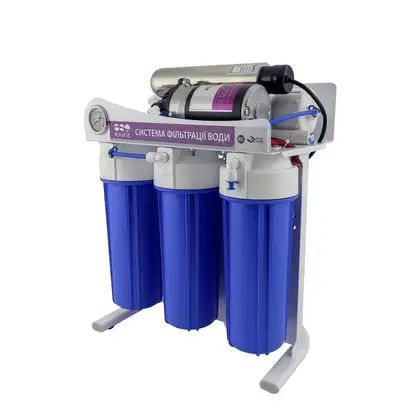 RAIFIL Система зворотного осмосу з насосом 75G на станині 10" Slim BLUE з ультрафіолетом (2795) RAIFIL Система зворотного осмосу з насосом 75G на станині 10" Slim BLUE з ультрафіолетом (2795)