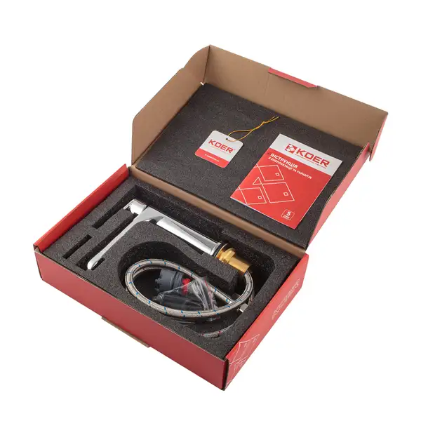 Koer KB-10030-01 Змішувач для умивальника, хром (KR5424) Koer KB-10030-01 Змішувач для умивальника, хром (KR5424)