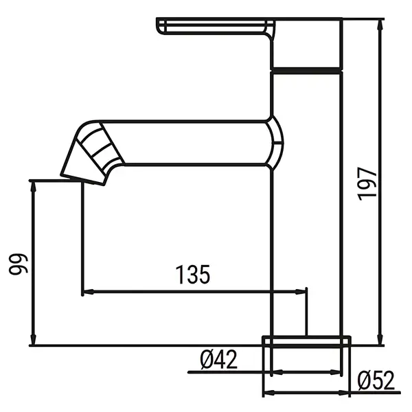 KOER KB-10029-01 Смеситель для умывальника, хром (KR5478)
