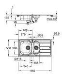Мийка для кухні із нержавіючої сталі Grohe K200 (31564SD1)