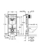 Grohe Rapid Инсталляционный комплект 4 в 1 (38772SH0)