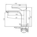 KOER KB-10010-01 Смеситель для умывальника, хром (KR3478)