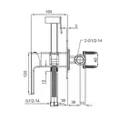 KOER KB-23009-05 Змішувач для гігієнічного душу, чорний (KR3511)