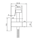 KOER KB-24011-05 Смеситель гигиенический, черный (KR4735)
