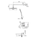 KOER KI-66016-02 Вбудована душова система, нерж (KR4792)