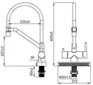 KOER KB-74027-07 Смеситель для кухни, черный (KR5203)