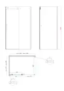 KOER SR SW01-90x200-TR-07 Стенка душевой, графит (KR5382)