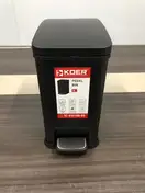 Відро для сміття з плавним закриттям прямокутне Koer TC-010108-05 8 л колір чорний (KR5593)