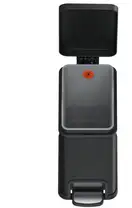 Відро для сміття з плавним закриттям прямокутне Koer TC-010108-05 8 л колір чорний (KR5593)