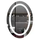 Дзеркало Mixxus PLAIN MV02-50x70 з Led Touch, Anti-fog, димером, регулятором яскравості, годинником (MI6010)