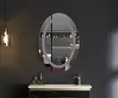 Дзеркало Mixxus PLAIN MV02-50x70 з Led Touch, Anti-fog, димером, регулятором яскравості, годинником (MI6010)