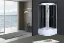 Бокс душовий з гідромасажем Mixxus STRONG SBH01-90x90x215-GR SATIN з високим піддоном (MI6889)