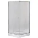 Душова кабіна з низьким піддоном Mixxus CUBIC SCT01-100x100x195-FB CHROME матове скло 4мм (MI6904)