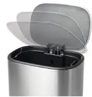 Відро для сміття з плавним закриттям прямокутне Mixxus Cubic-TC0112 SS Color 12л колір нержавійка ( (MI7089)