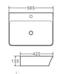 MIXXUS PREMIUM Bevel-0202 Умывальник накладной, белый (MP6481)