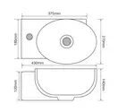 Mixxus Premium DIVERSE-1201-R Раковина, біла (MP6506)