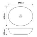 Mixxus Premium ELLIPSE-0102 Раковина накладна, біла (MP6551)