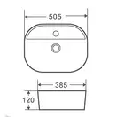 MIXXUS PREMIUM ELLIPSE-0203 Раковина накладная, белая (MP6678)