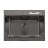 Мийка Mixxus MH7050-SK NANO-BLACK (3.0/0.8) з н.ст. зі сходинкою для суш.,з підст.під ножі(графіт)( (MX1944)