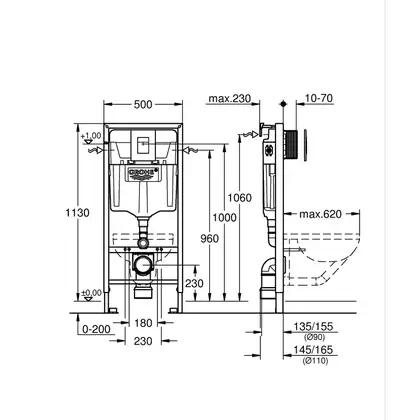 Grohe Rapid SL 3в1 Комплект для унитаза, 1.13м (39939000) Grohe Rapid SL 3в1 Комплект для унитаза, 1.13м (39939000)