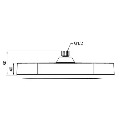 Лійка для душу стельова Koer KP-0404-01-OH 325x200мм (KR5000) Лійка для душу стельова Koer KP-0404-01-OH 325x200мм (KR5000)