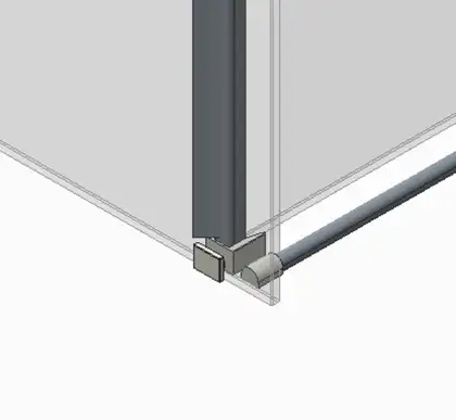 KOER SR SW01-90x200-TR-07 Стенка душевой, графит (KR5382)