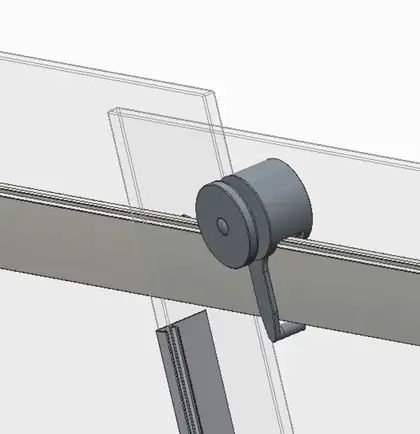 KOER SR SW01-90x200-TR-07 Стенка душевой, графит (KR5382)