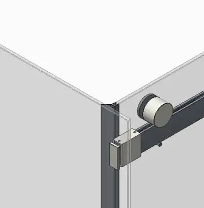 KOER SR SW01-90x200-TR-07 Стенка душевой, графит (KR5382)
