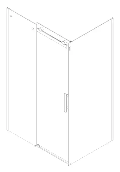 KOER SR SW01-90x200-TR-07 Стенка душевой, графит (KR5382)