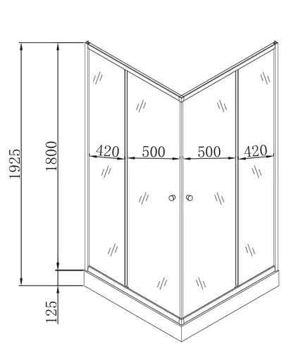 Душова кабіна з низьким піддоном Mixxus CUBIC SCT01-100x100x195-FB CHROME матове скло 4мм (MI6904) Душова кабіна з низьким піддоном Mixxus CUBIC SCT01-100x100x195-FB CHROME матове скло 4мм (MI6904)