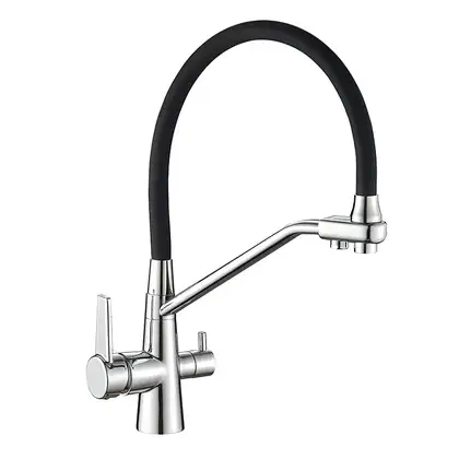 Mixxus Premium Velis Смеситель для кухни на две воды, черный (MI5928) Mixxus Premium Velis Смеситель для кухни на две воды, черный (MI5928)