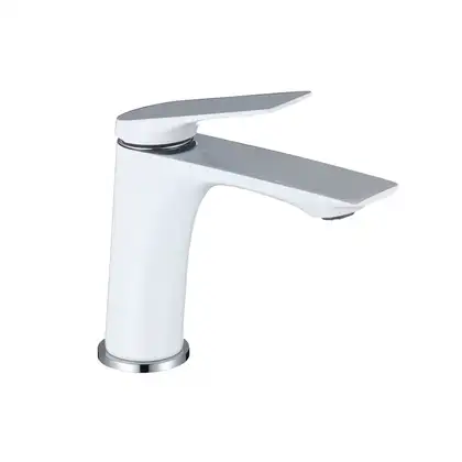 MIXXUS PREMIUM DERBY 001 Смеситель для умывальника, белый-хром (MI6613) MIXXUS PREMIUM DERBY 001 Смеситель для умывальника, белый-хром (MI6613)