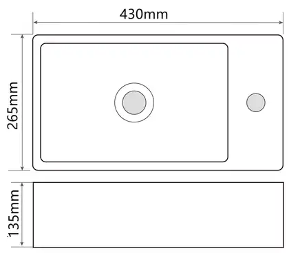 Mixxus Premium QUADRO-1201-L Раковина, біла (MP6505) Mixxus Premium QUADRO-1201-L Раковина, біла (MP6505)