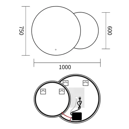 Дзеркало Mixxus Premium TOPPER MC01-100x75 з Led Touch, Anti-fog, димером (3-6,5kK) (MP6631) Дзеркало Mixxus Premium TOPPER MC01-100x75 з Led Touch, Anti-fog, димером (3-6,5kK) (MP6631)