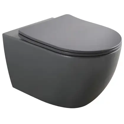 MIXXUS PREMIUM ELLIPSE-0309-T1 Унітаз підвісний, сірий (MP6655) MIXXUS PREMIUM ELLIPSE-0309-T1 Унітаз підвісний, сірий (MP6655)