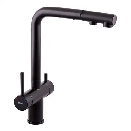 ZERIX LUX-024 Смеситель кухонный, черный (ZX5556) ZERIX LUX-024 Смеситель кухонный, черный (ZX5556)