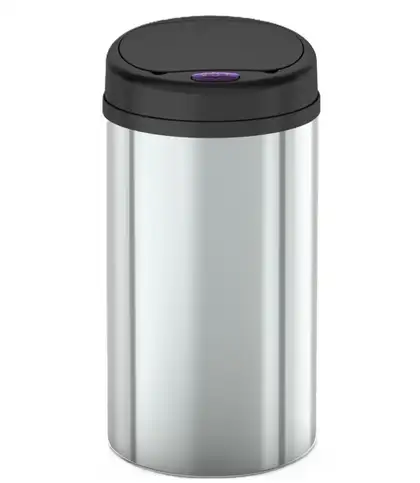 Відро для сміття сенсорне кругле Mixxus Premium Ellipse-TC0109 Chrome-Black 9л (хром-чорне) (MI7083