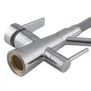 KOER KB-72003-01 Смеситель кухонный 2в1, хром/графит (KR3375)