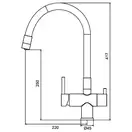 KOER KB-72002-05 Смеситель для кухни, черный/хром (KR3384)