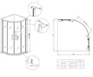 KOER SR SC04 Душевая кабина 100x100, прозрачное стекло, хром (KR5361)