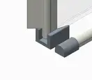 Koer SR SD01 Дверь в нишу, прозрачное стекло, хром (KR5380)